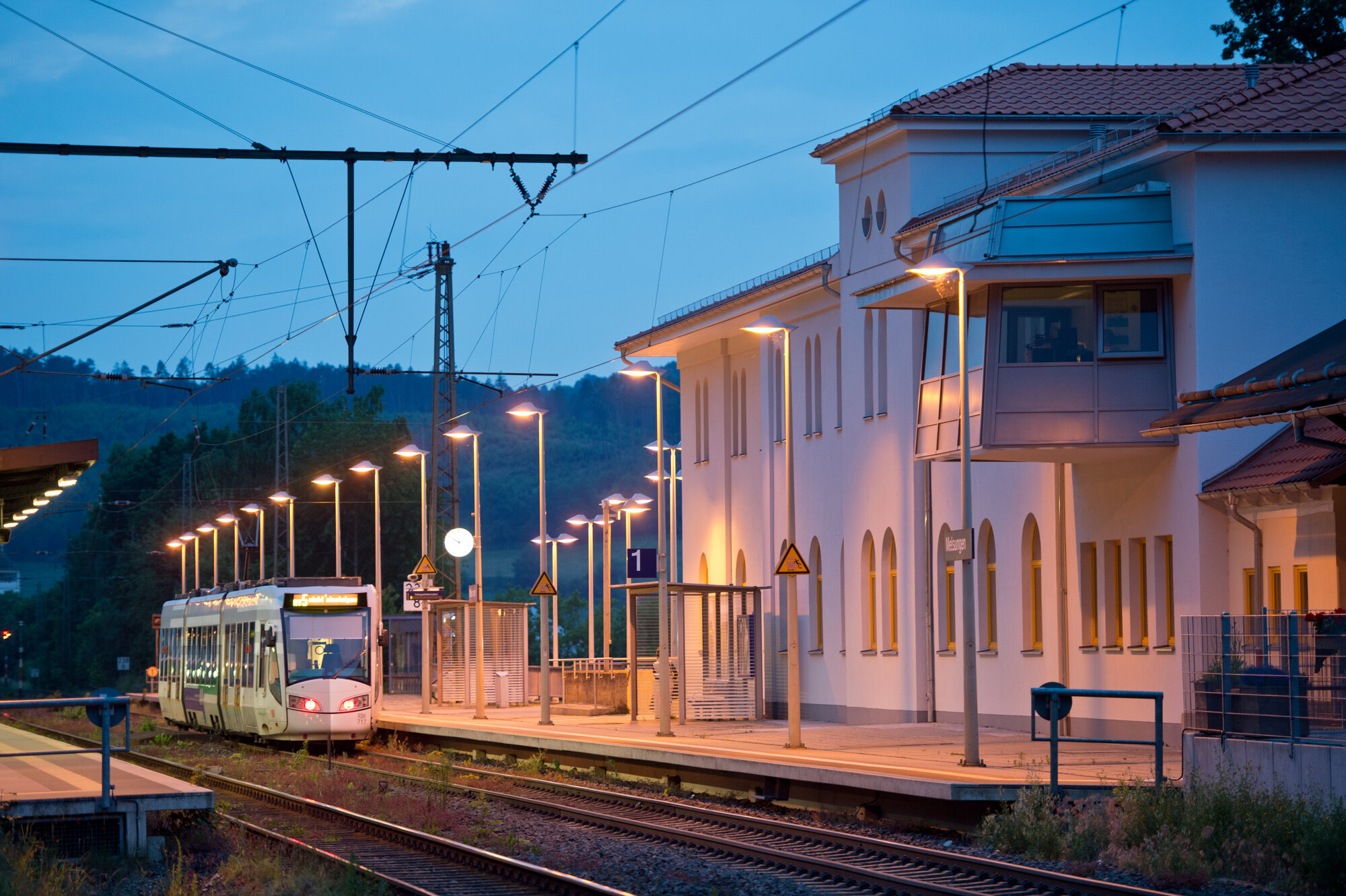Bahnhof Melsungen bei Nacht