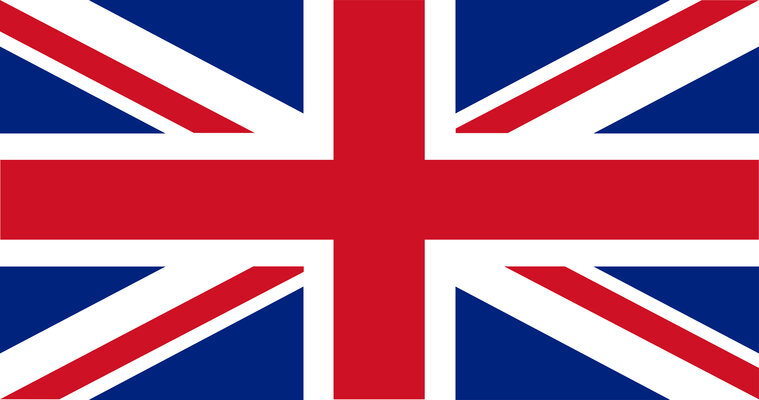 Die Flagge von Großbritannien. 