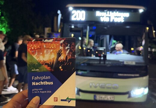 Viele Festivalbesucher haben das ergänzende Busangebot während des Open-Flair-Festivals genutzt. Foto: LENZevents/NVV