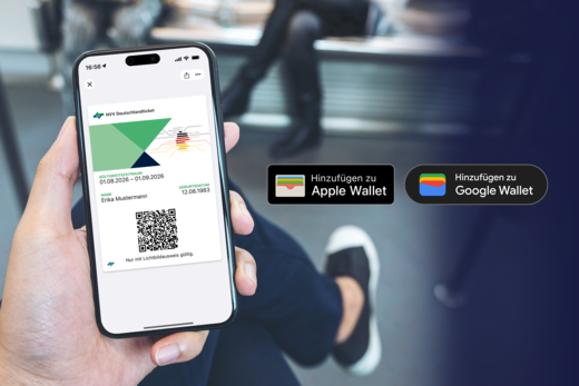 Ab sofort können Fahrgäste ihre digitalen Tickets in der Wallet auf ihrem Smartphone speichern. Foto: Yatta Solutions GmbH