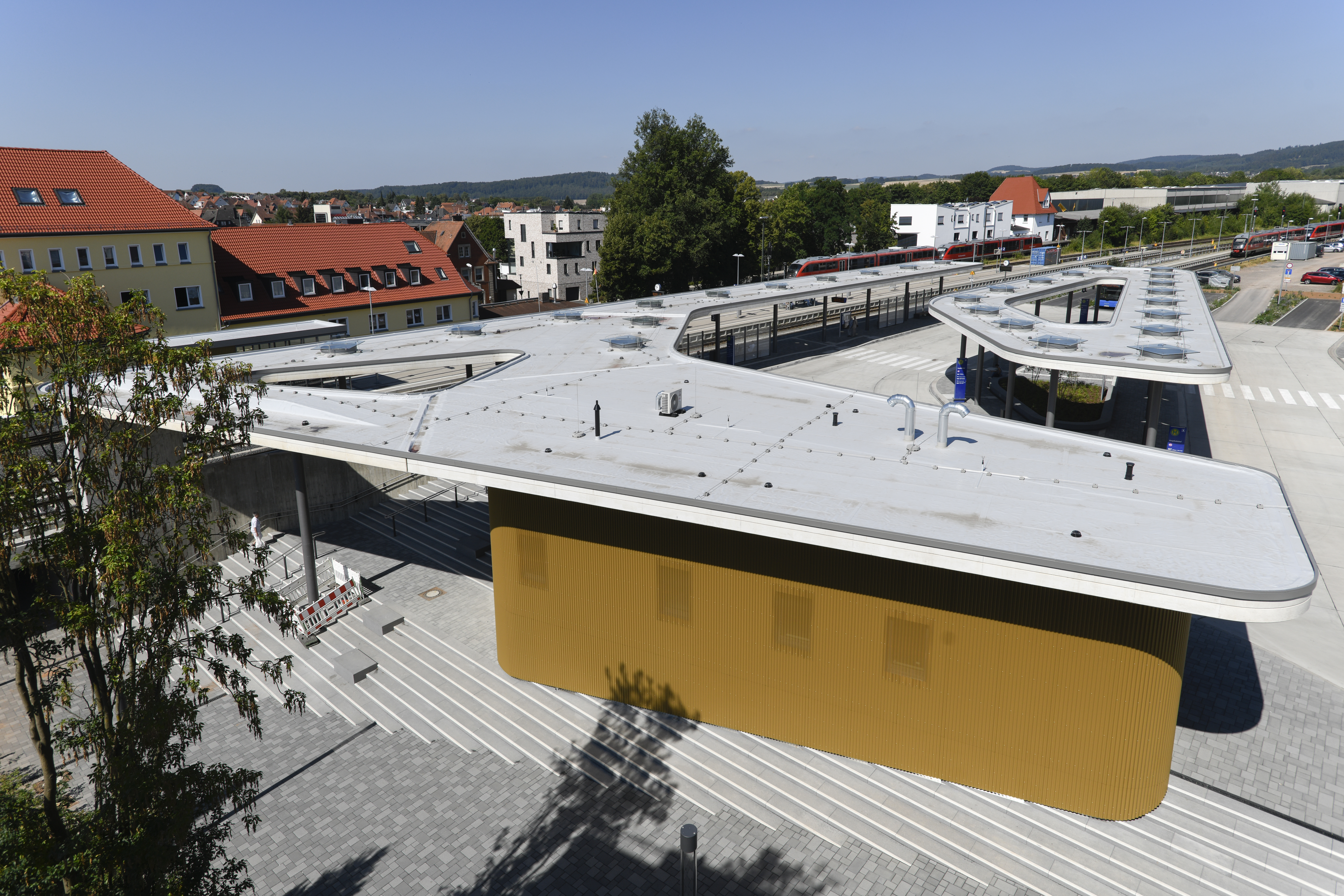 Bahnhof Korbach aus der Vogelperspektive